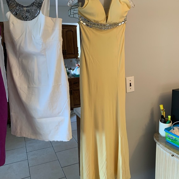 New listing:: yellow crystal long dress - Picture 7 of 7